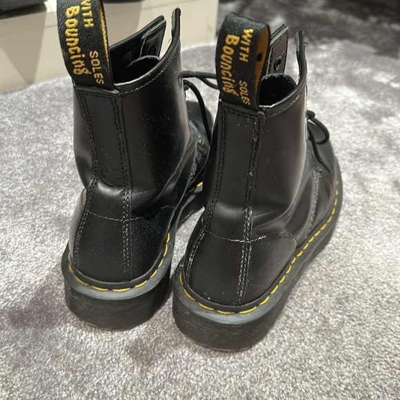 Doc martens smooth leather lace up boots in black - Picture 4 of 6